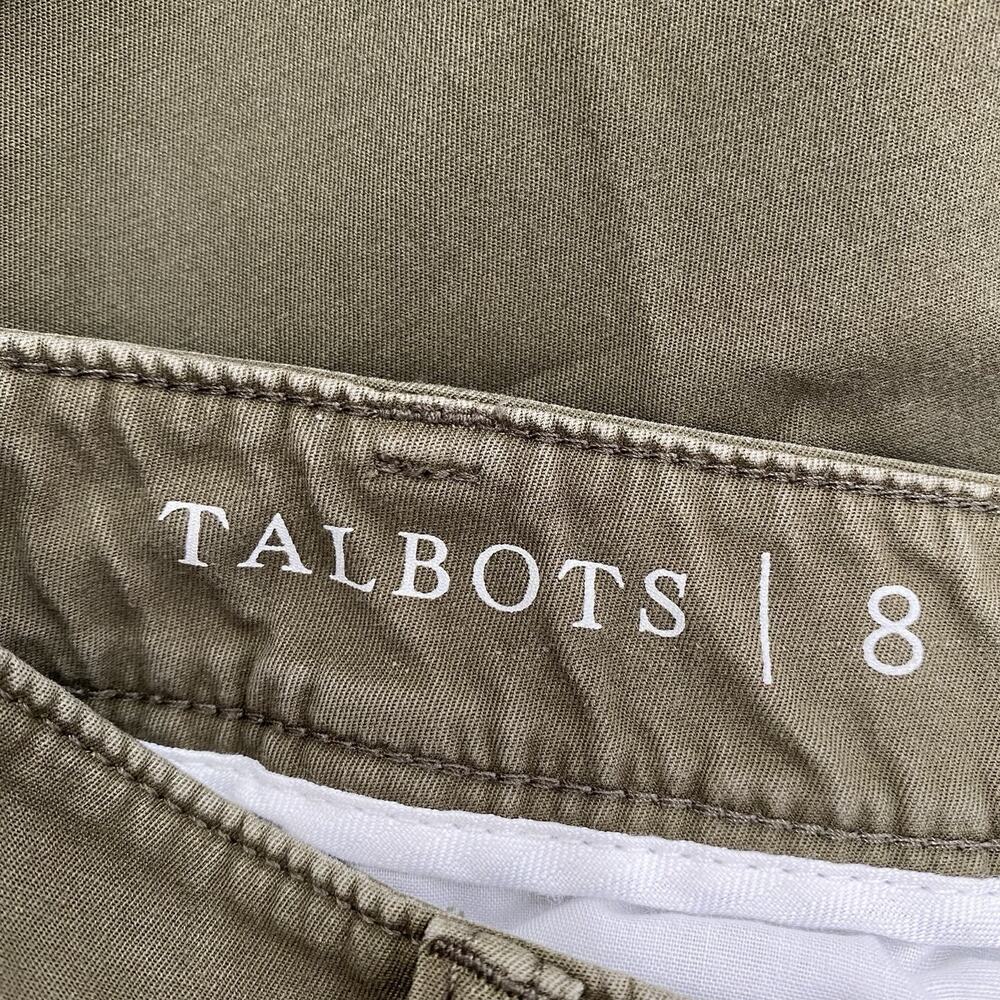 Talbots Straight Leg Long Chino Pants Women’s Size 8 Preppy Moss Green Tall - Picture 4 of 14